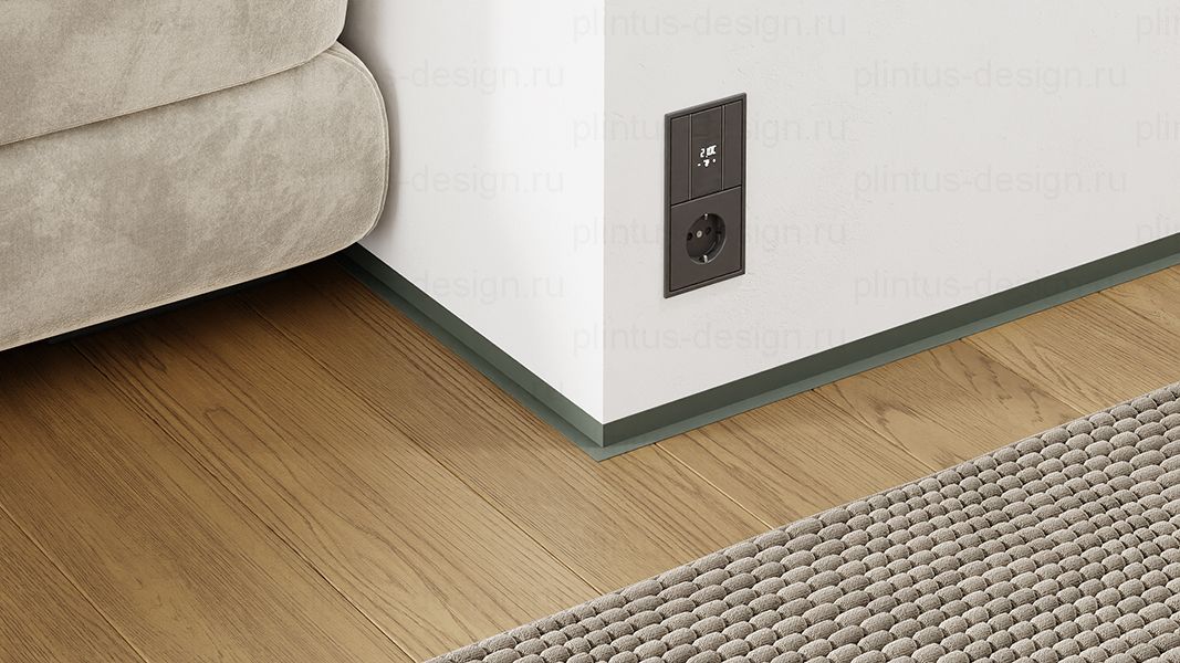 L-образный щелевой плинтус ФЕСО брезентово-серый RAL7010