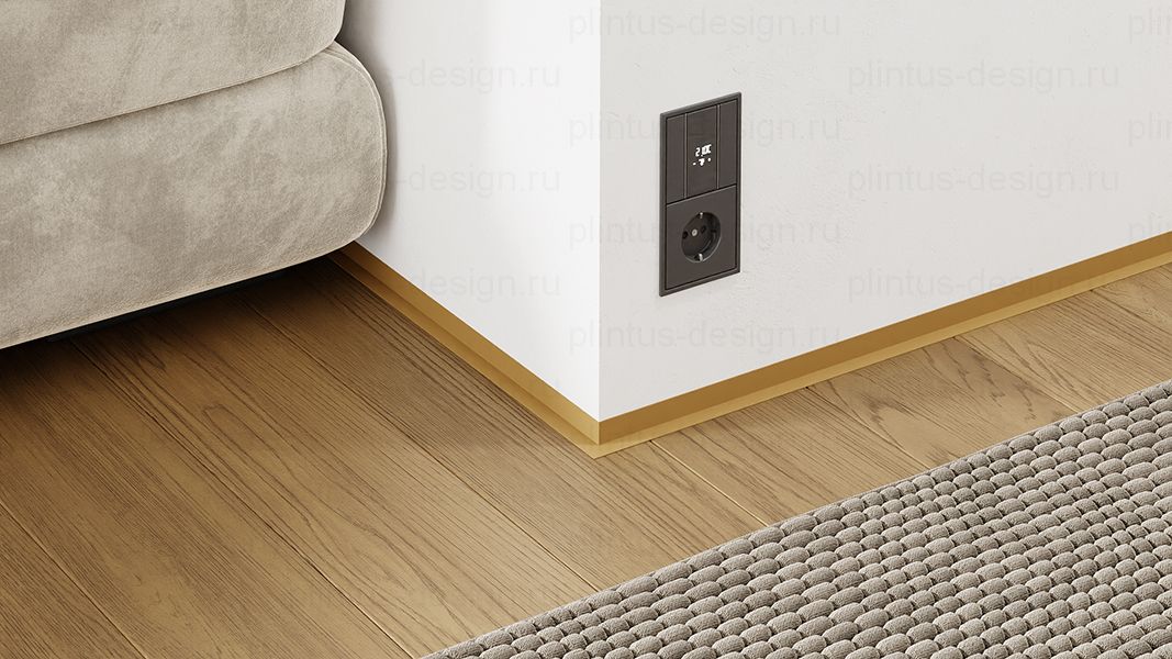 L-образный щелевой плинтус ФЕСО коричнево-бежевый RAL1011