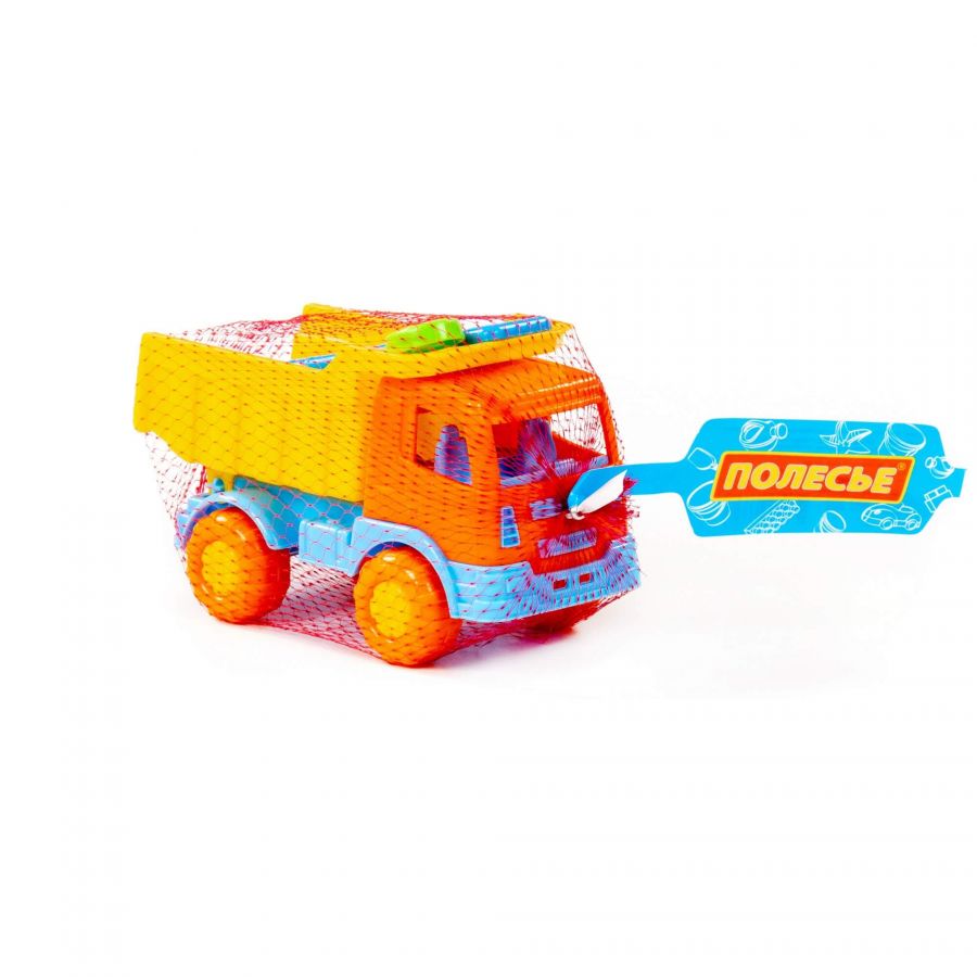 Набор №303: "Тёма", автомобиль-самосвал + лопатка малая №3, грабельки малые №3