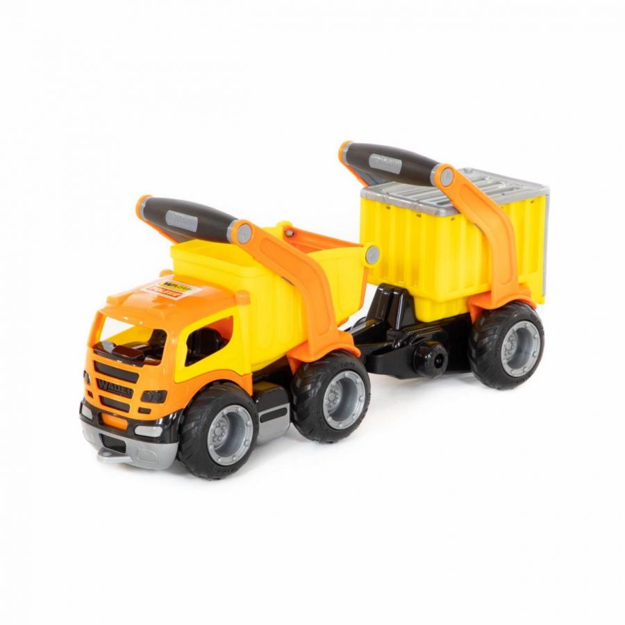 "ГрипТрак", автомобиль-самосвал с полуприцепом (в сеточке)