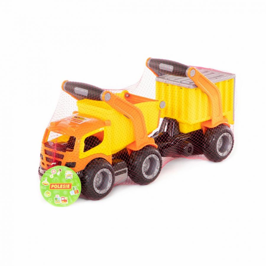 "ГрипТрак", автомобиль-самосвал с полуприцепом (в сеточке)