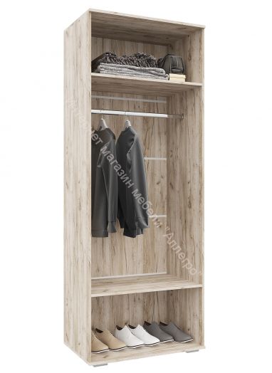 Шкаф "Бостон" ШК-800 (Дуб крафт серый/Бетонный камень)