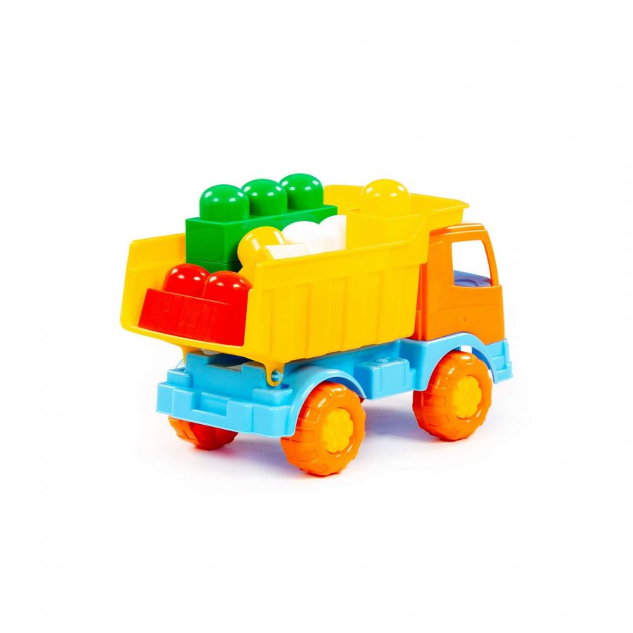 Набор №192: "Салют", автомобиль-самосвал + конструктор "Юниор" (9 элементов)