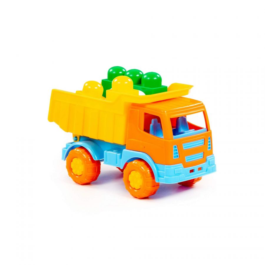 Набор №192: "Салют", автомобиль-самосвал + конструктор "Юниор" (9 элементов)