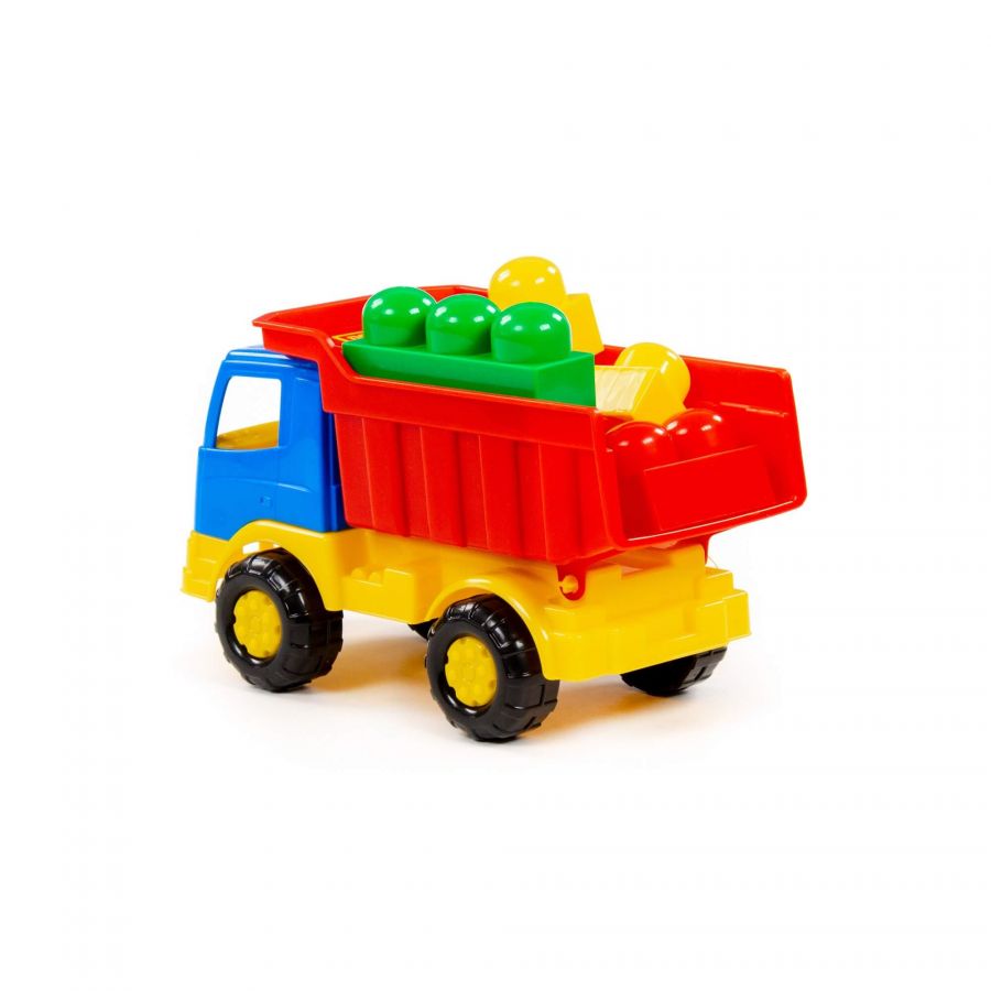 Набор №192: "Салют", автомобиль-самосвал + конструктор "Юниор" (9 элементов)