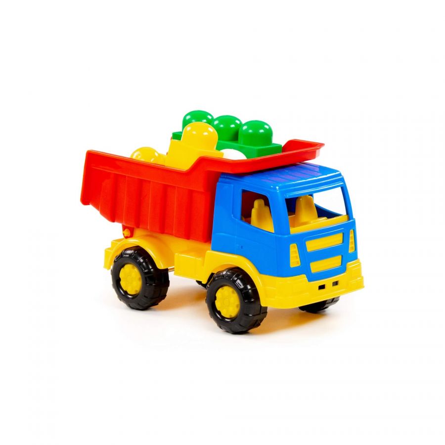 Набор №192: "Салют", автомобиль-самосвал + конструктор "Юниор" (9 элементов)