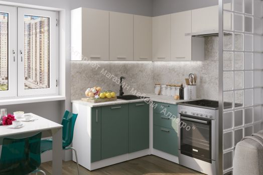 Кухонный гарнитур Глория мега прайм 1600х1700 мм