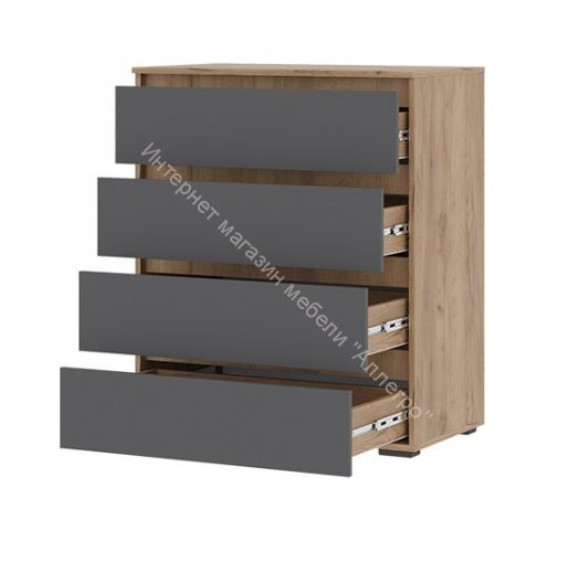 Комод "Хелен" КМ 02 (Дуб крафт золотой/Серый графит)
