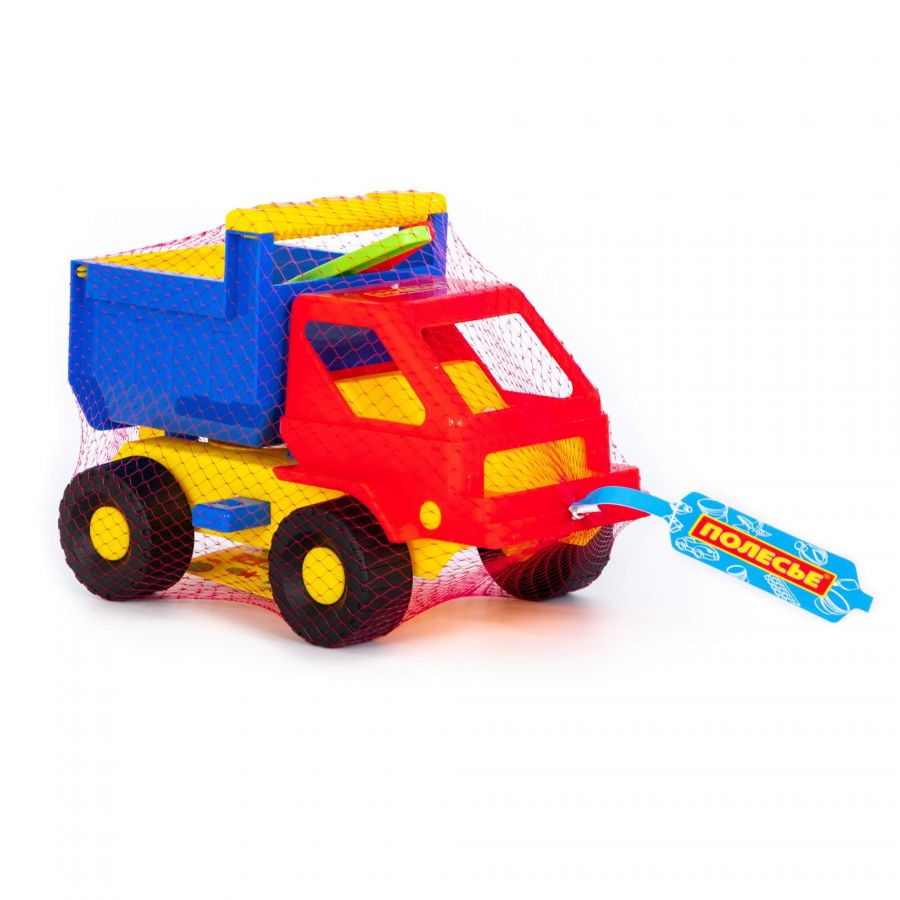 Набор №14: "Кузя", автомобиль-самосвал + лопатка, грабельки