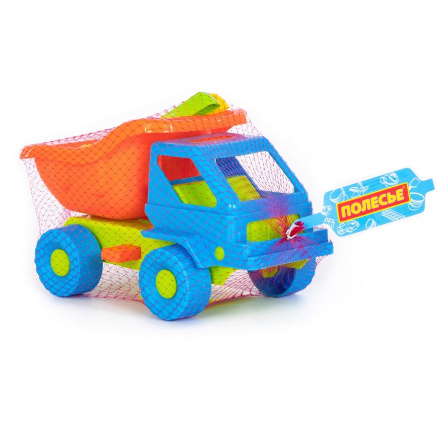 Набор №43: "Кузя-2", автомобиль-самосвал + совок №2, грабельки №2