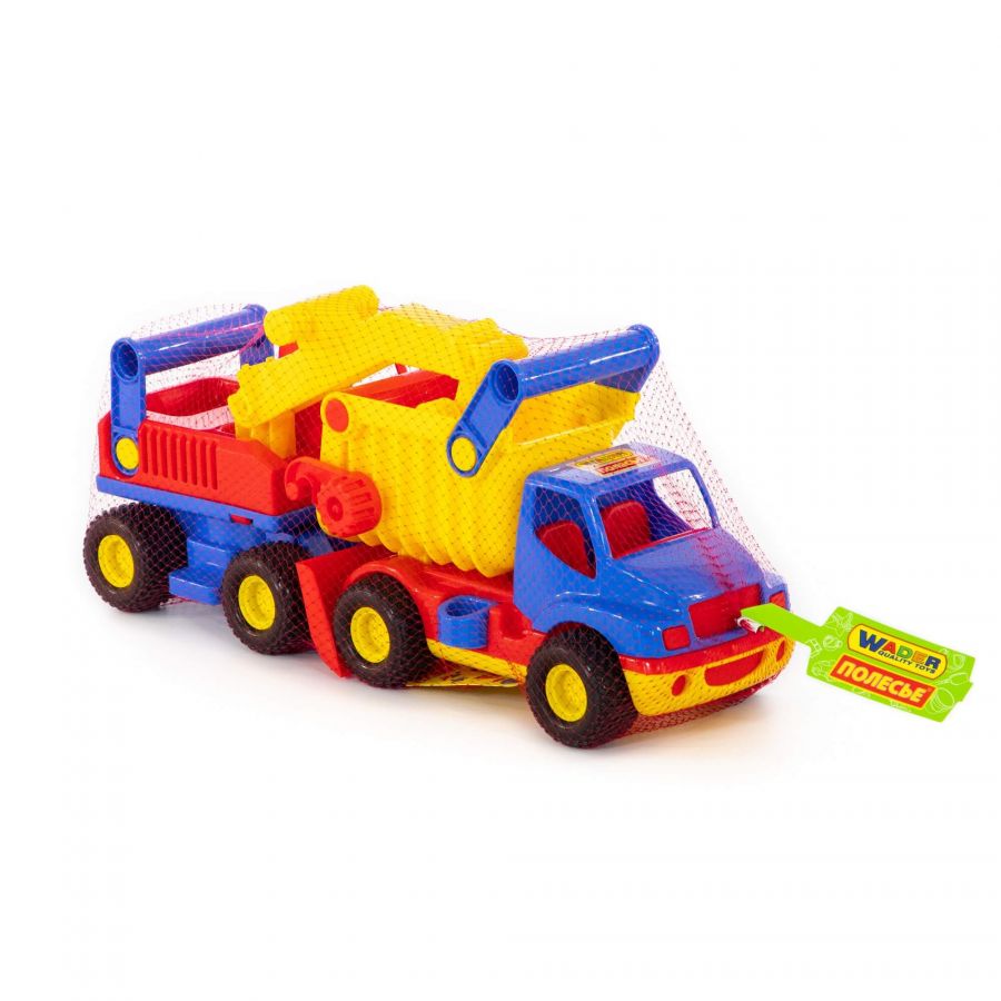 "КонсТрак", автомобиль-самосвал + "КонсТрак", экскаватор колёсный (в сеточке)