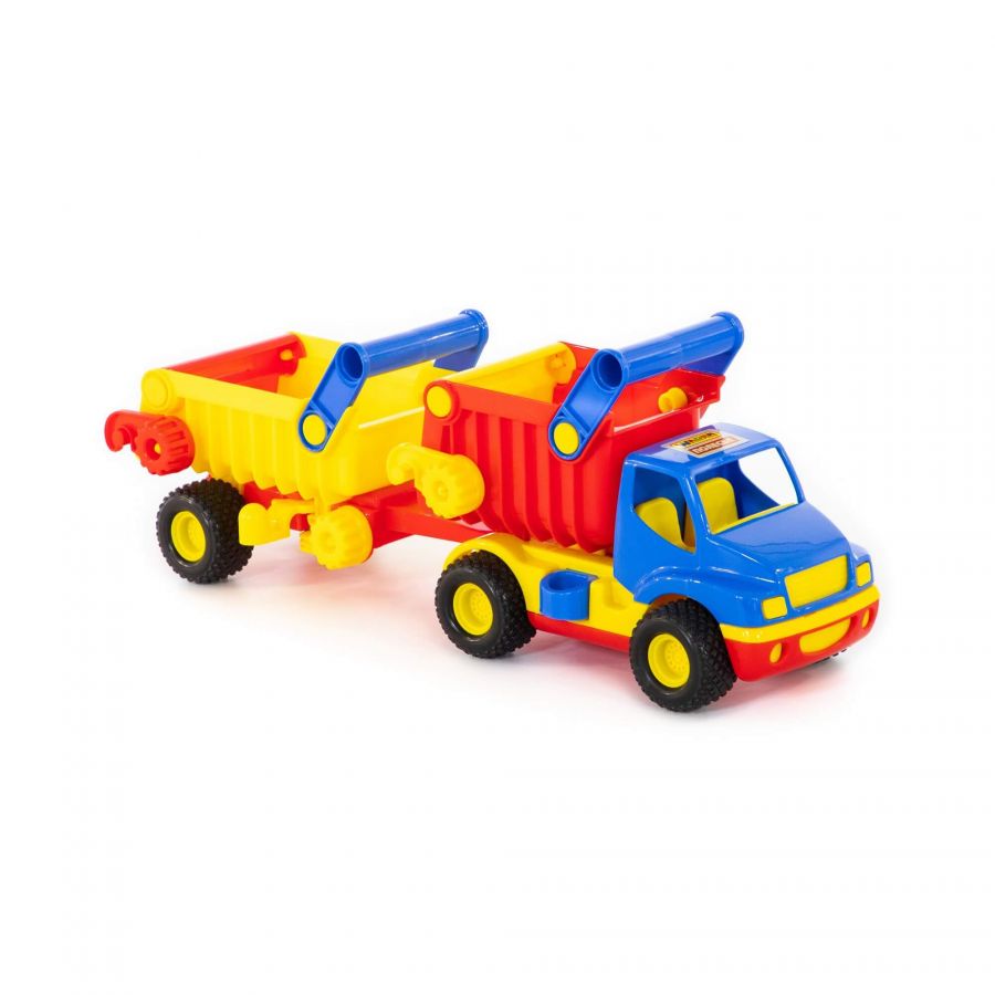 "КонсТрак", автомобиль-самосвал с полуприцепом (в сеточке)