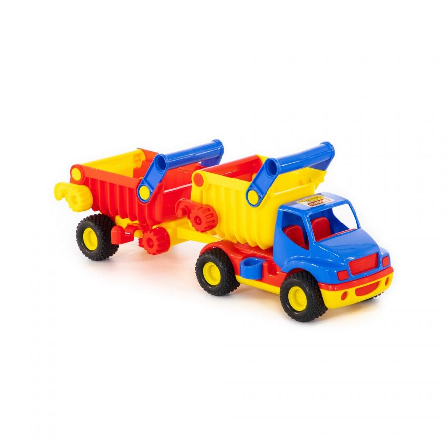 "КонсТрак", автомобиль-самосвал с полуприцепом (в сеточке)