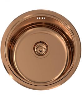 Мойка кухонная врезная 45 см. Seaman Eco Wien SWT-450A-CP.A медь полированная
