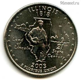 США 25 центов 2003 D Иллинойс