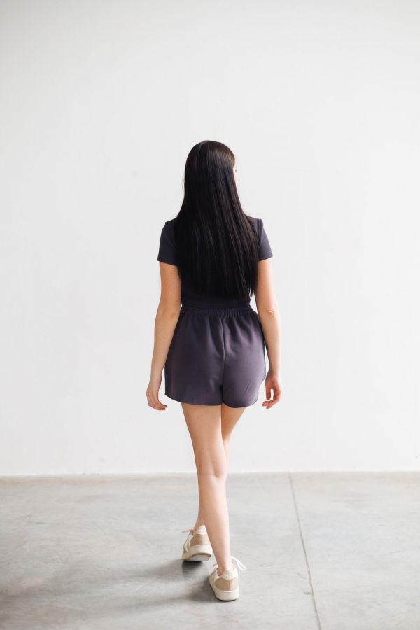 Шорты бесшовные графит