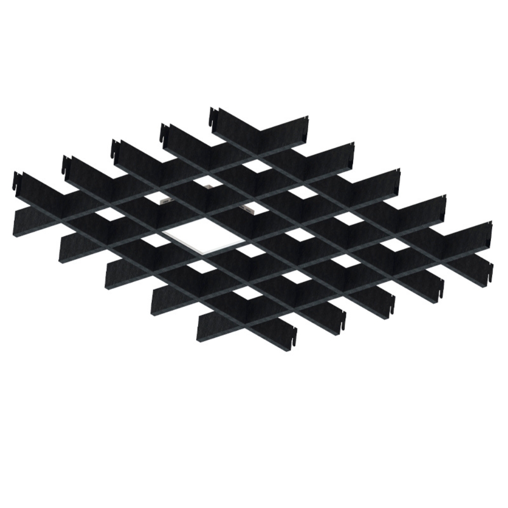 Подвесной потолок Грильято 200х200х30 мм черный ячеистый потолок из алюминиевого профиля