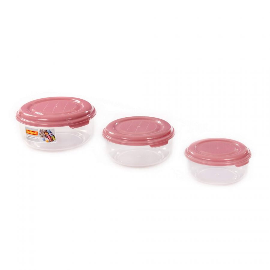 Набор ёмкостей №4 (круглые с крышками): ёмкости №№ 42 (0,5 л), 43 (0,9 л), 44 (1,5 л)