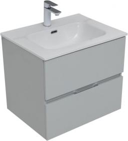 Тумба под раковину Aquanet Алвита New 60 2 ящика, серый 00277512