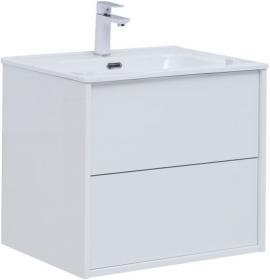 Тумба под раковину Aquanet Lino 60 (Flat) белый глянец 00287540