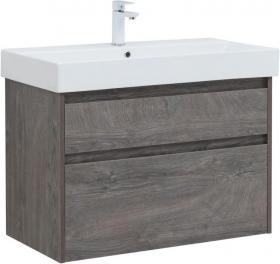 Тумба под раковину Aquanet Nova Lite 85 дуб рошелье, 2 ящика 00249937