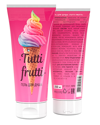 Гель для душа Milv 18793 "TUTTI FRUTTI" 200 мл