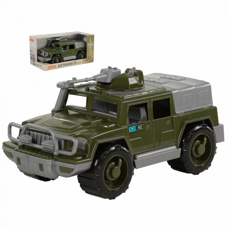 Автомобиль-джип военный "Защитник" №1 с 1-м пулемётом (KZ) (в коробке)