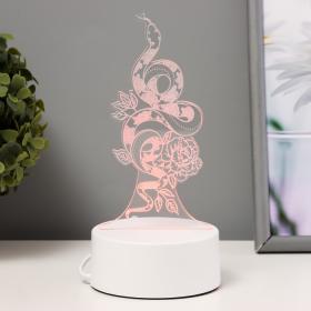 Светильник "Змея" LED RGB от сети 6,5х9,5х15 см