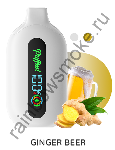 Электронная сигарета Puffmi Pure 12000 - Ginger Beer (Имбирное Пиво)