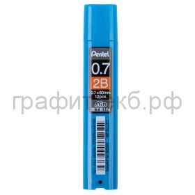 Грифели 0.7мм 2B Pentel 12шт.Ain Stein C277S-2B