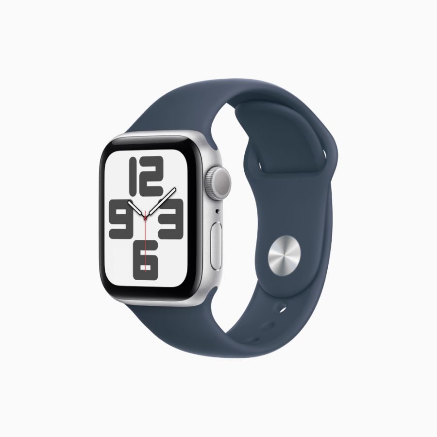 Apple Watch SE 2 GPS, 44 мм, корпус серебристый, ремешок синий