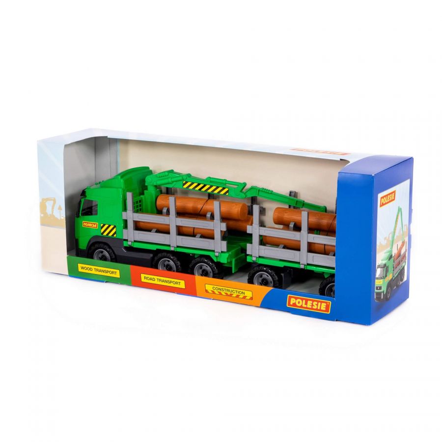 Автомобиль-лесовоз с прицепом (в коробке)