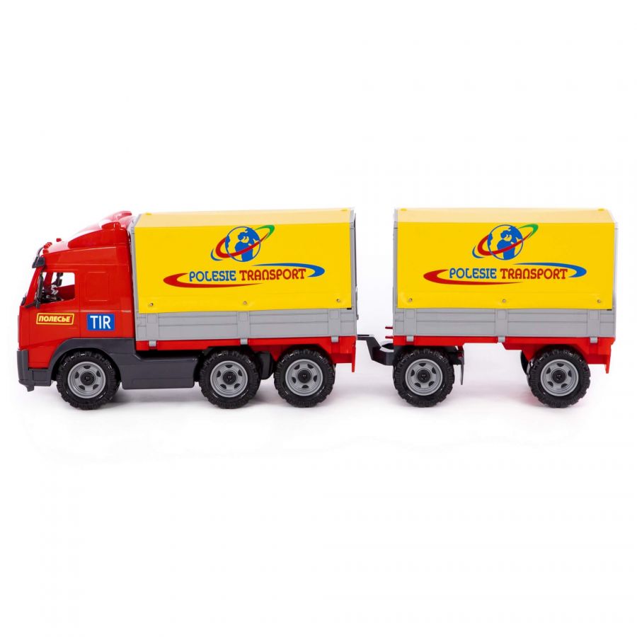 Автомобиль бортовой тентовый с прицепом (в лотке)