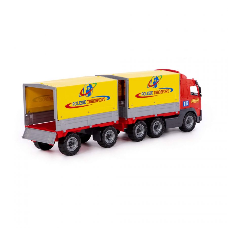 Автомобиль бортовой тентовый с прицепом (в лотке)