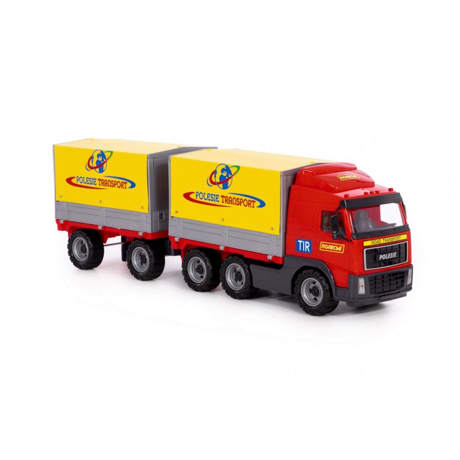 Автомобиль бортовой тентовый с прицепом (в лотке)