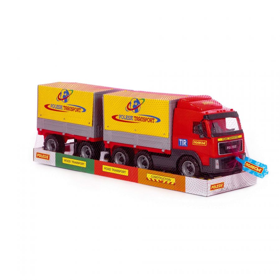 Автомобиль бортовой тентовый с прицепом (в лотке)