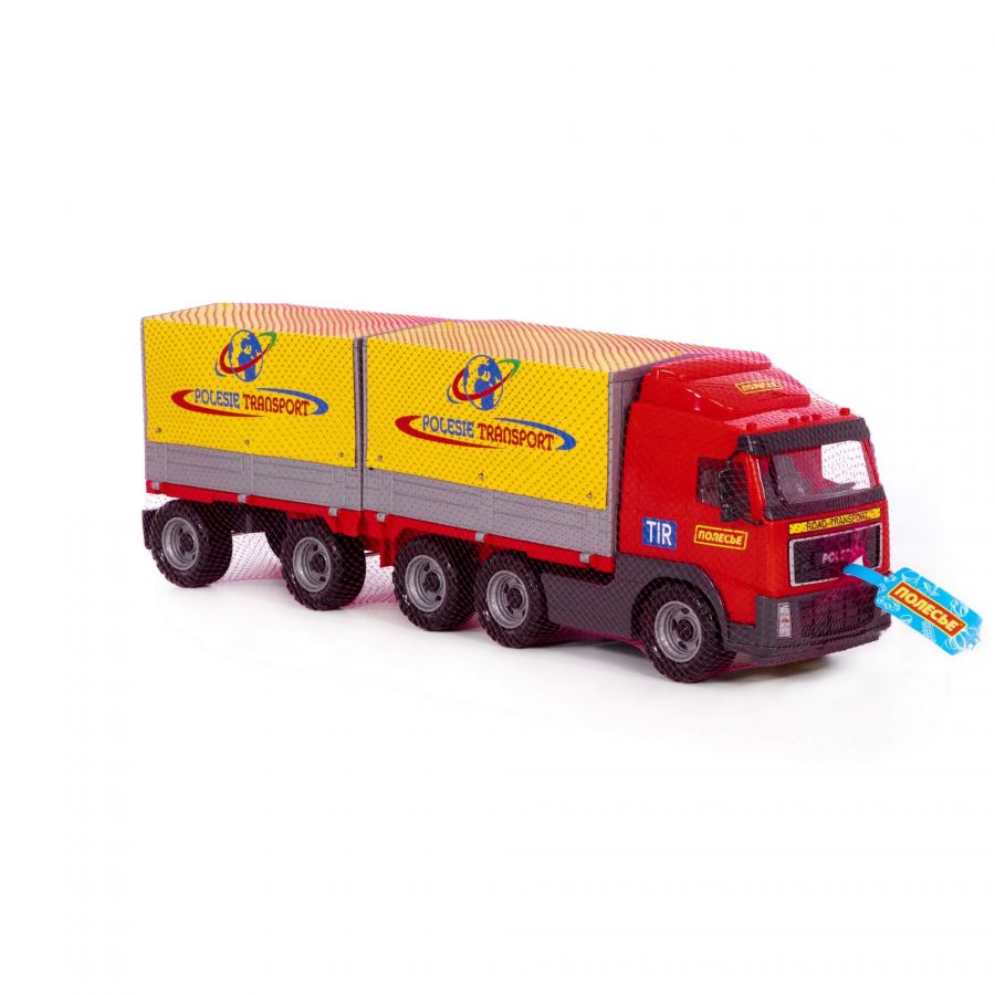 Автомобиль бортовой тентовый с прицепом (в сеточке)