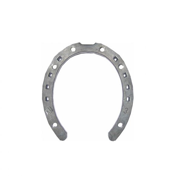 KW Trotting shoe Подкова для рысаков. Полотно 15x4 мм. 6 отверстий под шипы. Перед.