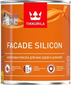 Краска Фасадная Tikkurila Facade Silicon 9л Силикон-Акриловая, Глубокоматовая  База С / Тиккурила Фасад Силикон.