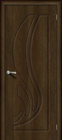 Межкомнатная Дверь Винил Bravo Лотос-1 Dark Barnwood  700x2000, 800x2000, 900x2000мм (полотно) / Браво.