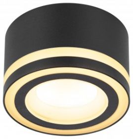 ЭРА св-к накл. спот OL51 BK GX53 max15W IP20 черный 83х50