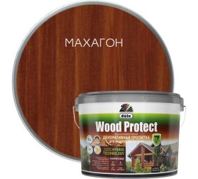 Пропитка Dufa Wood Protect 9л Махагон для Защиты Древесины с Воском / Дюфа Вуд Протект.