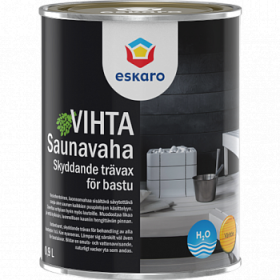 Декоративно-Защитное Средство 0.9л Eskaro Saunavaha Vihta Черное, для Деревянных Банных Поверхностей.