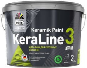 Краска Интерьерная Dufa Premium KeraLine 3 Keramik Paint 2.5л Белая, Матовая / Дюфа Премиум Кералайн 3 Керамик Пейнт.