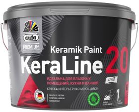 Краска для Кухни и Ванной Dufa Premium KeraLine 20 Keramik Paint 0.9л Белая, Полуматовая / Дюфа Премиум Кералайн 20 Керамик Пейнт.