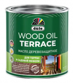 Масло Деревозащитное Dufa Wood Oil Terrace 1.9л Бесцветное, Полуматовое для Террас и Садовой Мебели/ Дюфа.