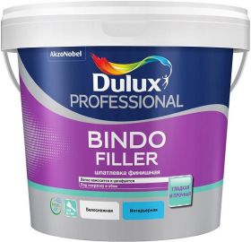 Шпатлевка Финишная Dulux Bindo Filler 8.6л (15кг) Белоснежная для Стен и Потолков / Дюлакс Биндо Филлер.