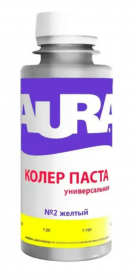 Колер Паста Aura 0.1л Желтый №2,Универсальная.