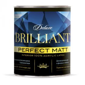 Краска Интерьерная Parade Deluxe Brilliant Perfect Matt 0.9л Акриловая, Белая, Матовая.