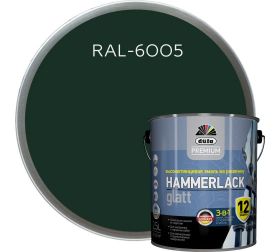Эмаль на Ржавчину 3-в-1 Dufa Premium Hammerlack 2л RAL 6005 Зеленый Мох, Гладкая / Дюфа Премиум Хаммерлак.